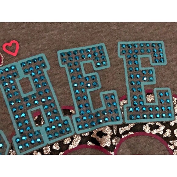 SO Girl's Ladies Gray Long Sleeve Crop Sweater Cheer Top Size 12 1/2 - Picture 4 of 8